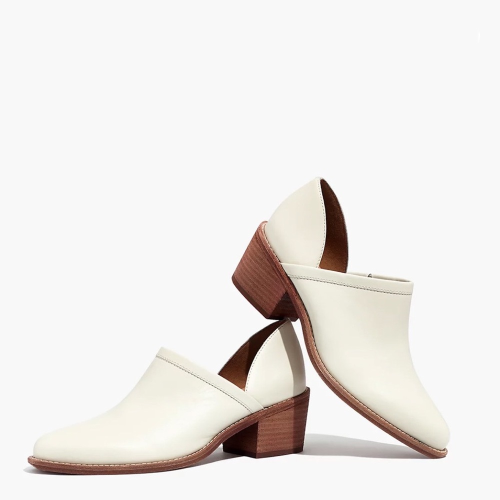 Madewell Brady white low cut bootie size 6